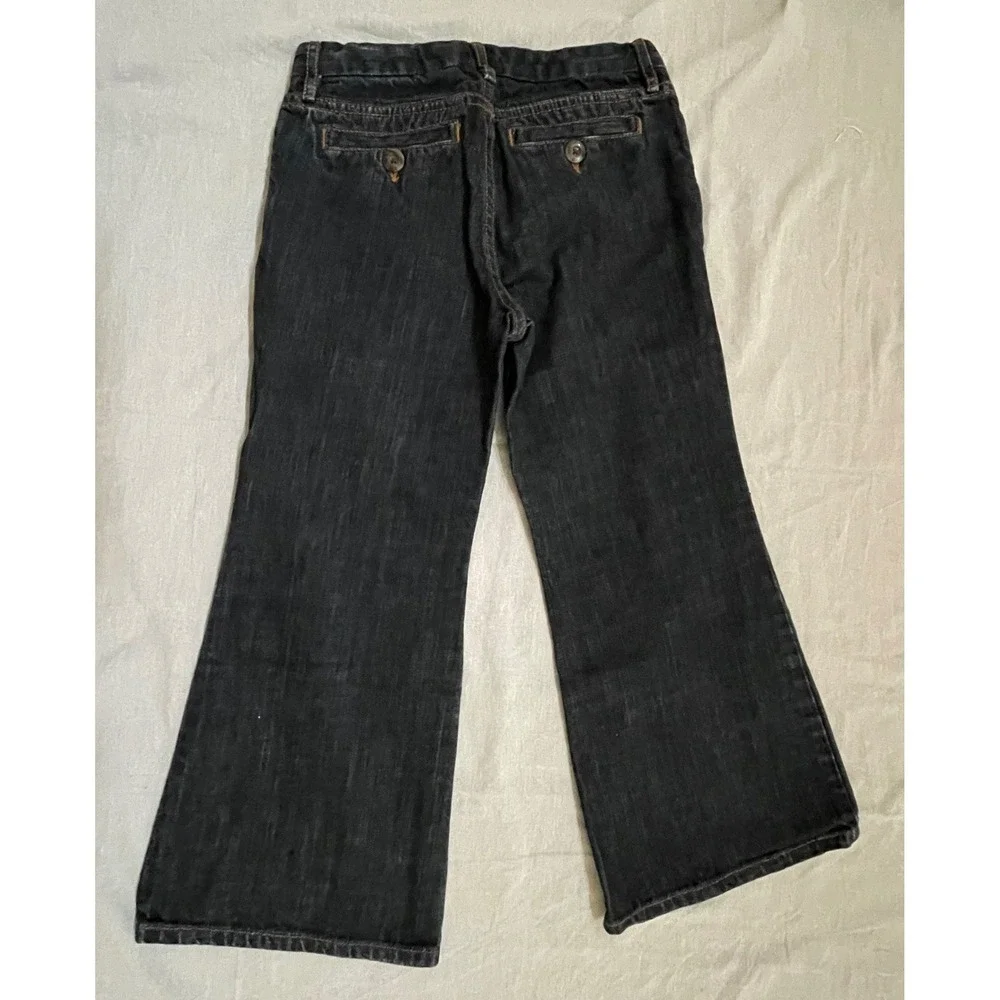 Gap Kids Girls Cropped Flare Jeans Size 7 Plus Dark Wash